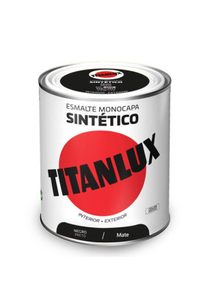 Sintetiniai emalio dažai Titanlux 5809006 Juoda 750 ml