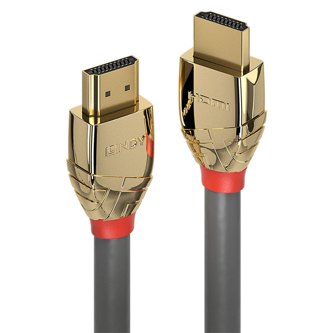 HDMI kabelis LINDY 37863 3 m Pilka Auksinis