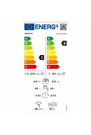 Washer - Dryer Samsung WD90TA046BE/EC Balta 1400 rpm 9 kg