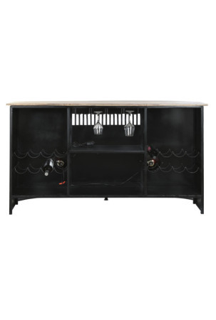 Proginiai baldai DKD Home Decor BAR Balta Ruda Juoda Aliuminis Geležis Mango mediena 157 x 52 x 90 cm