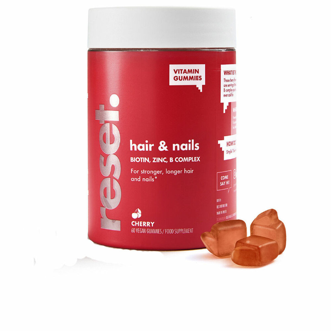 Maisto papildas Reset Hair & Nails Guminukai 60 vnt.