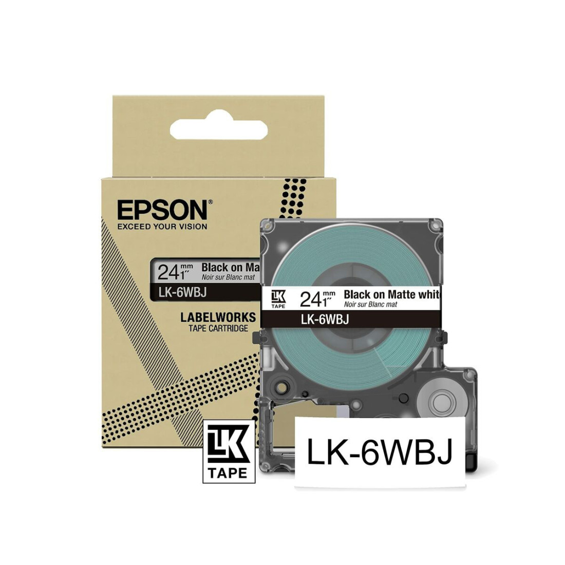 Originali rašalo kasetė Epson LK-6WBJ Juoda