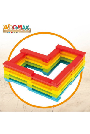 Statybos rinkinys Woomax 100 Dalys 10 x 0,5 x 1,8 cm (6 vnt.)