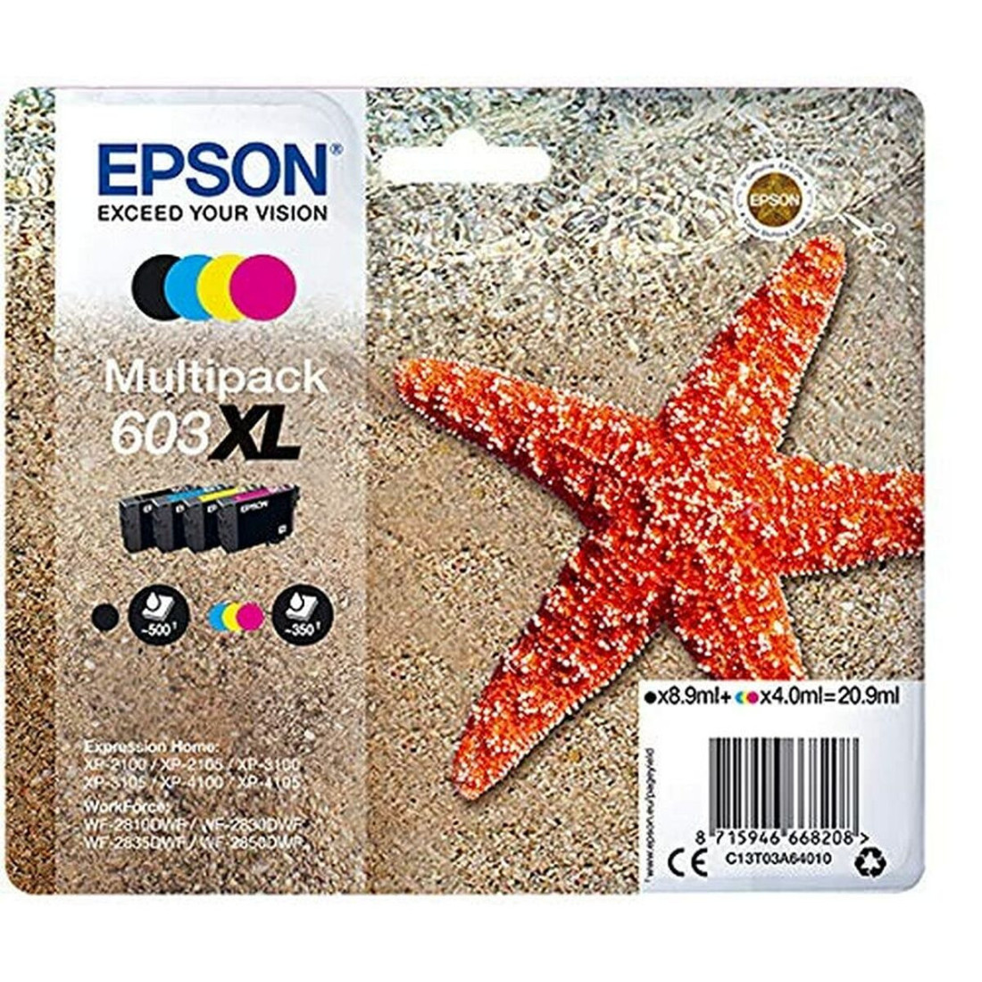 Originali rašalo kasetė Epson C13T03A64020 4 Dalys Juoda Spalvotas