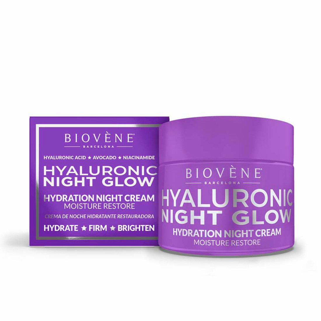 Naktinis kremas Biovène Hyaluronic Night Glow 50 ml