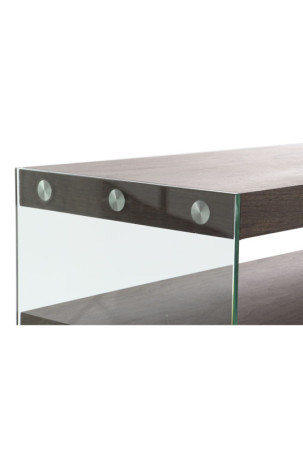 Console DKD Home Decor Ruda Skaidrus Stiklas Graikinis riešutas Medžio MDF 160 x 45 x 80 cm