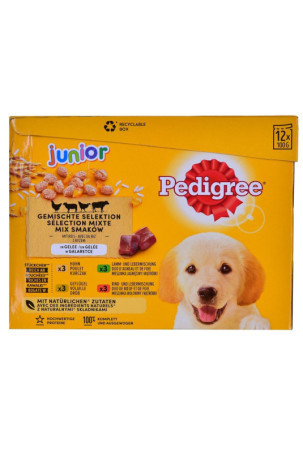 Šlapias maistas Pedigree unior Selection Višta Veršiena Avis Paukščiai 100 g 12 x 100 g