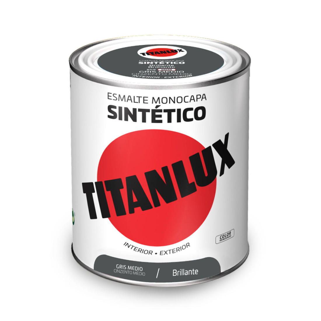 Sintetiniai emalio dažai Titanlux 5808971 Pilka 750 ml Blizgantis