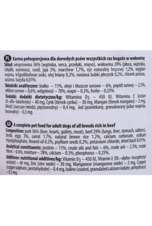 Šlapias maistas Dolina Noteci Premium Veršiena Šernas 400 g