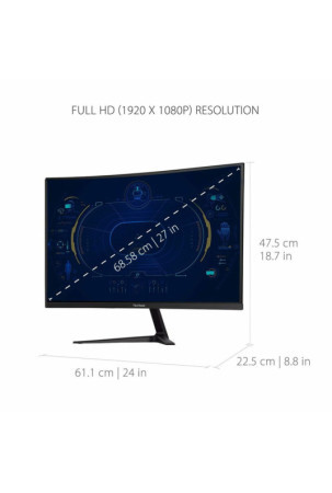 Monitorius ViewSonic VX2718-PC-MHD 27" FHD LED 165 Hz 27"