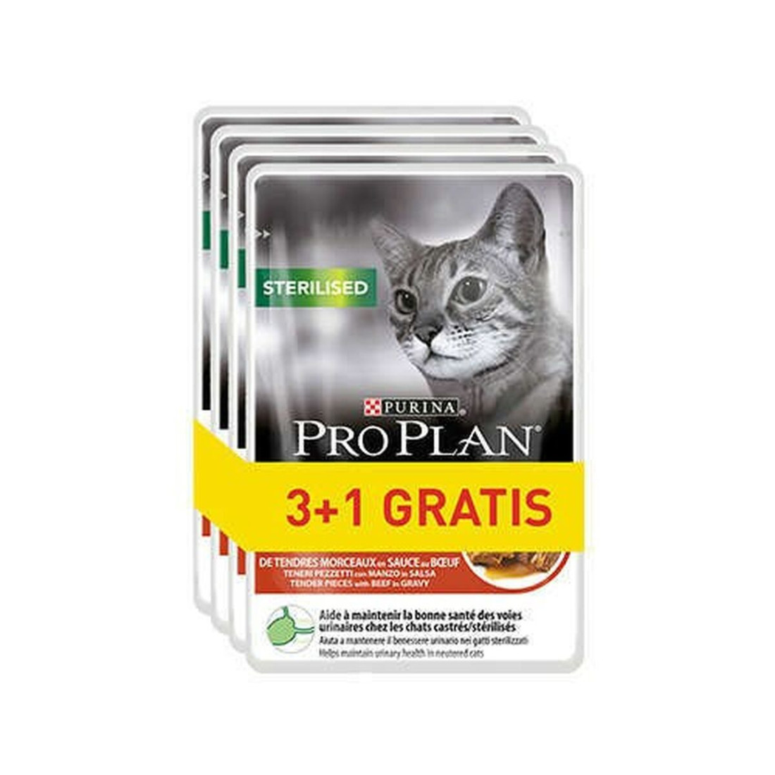 Kačių maistas Purina Pro Plan Sterilised Turkija 4 x 85 g