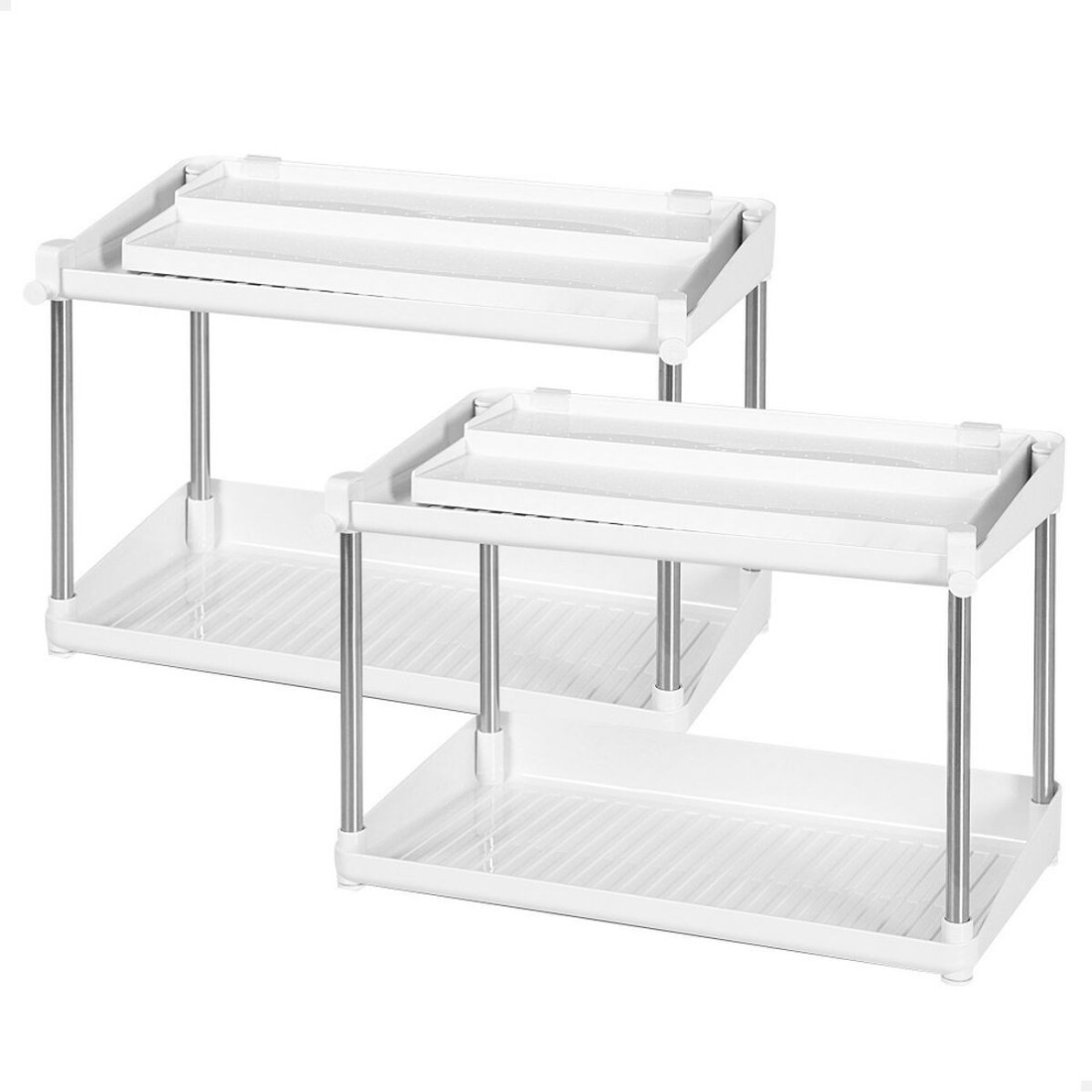 Virtuvės spintelės dėklas Max Home Balta 2 Lentynos 2 vnt. 37,5 x 25,5 x 19 cm