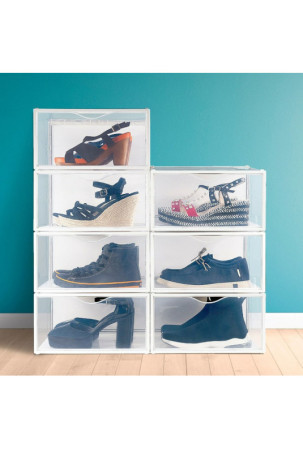 Stackable shoe box Max Home Balta 6 vnt. polipropileno ABS 35 x 18,5 x 27 cm