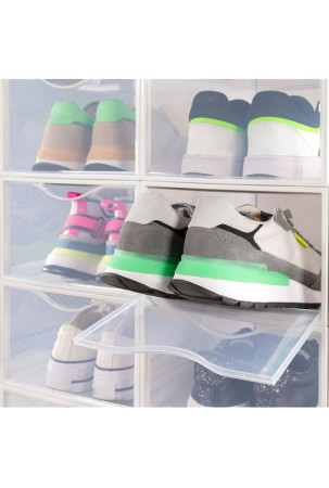 Stackable shoe box Max Home Balta 6 vnt. polipropileno ABS 23 x 14,5 x 33,5 cm