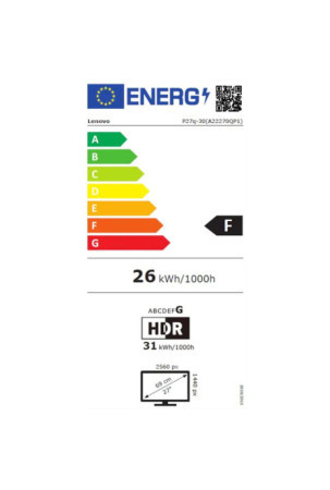 Monitorius Lenovo P27Q-30 27" IPS