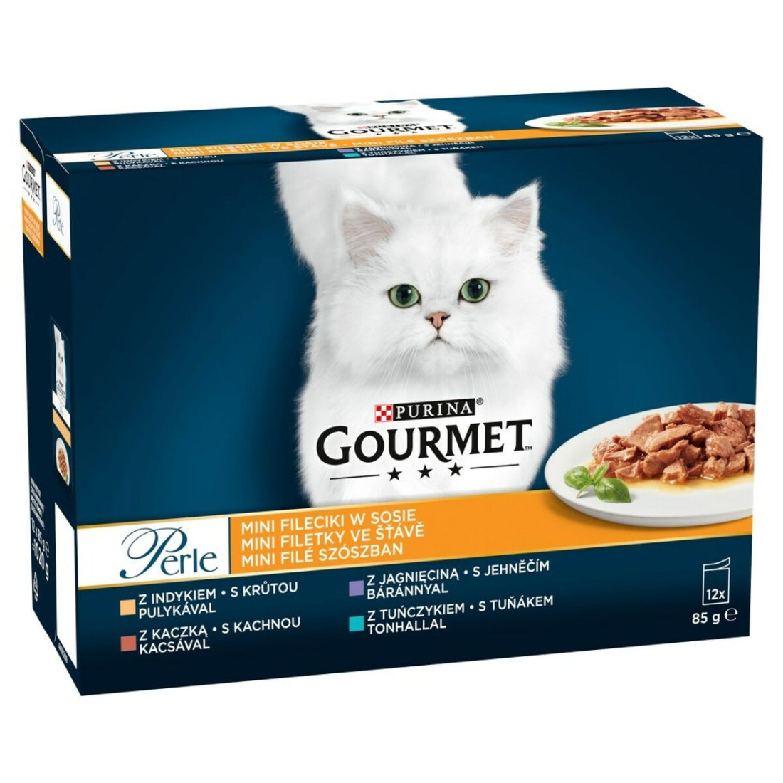 Kačių maistas Purina Gourmet Perle Tunas Turkija Avis Antis 12 x 85 g