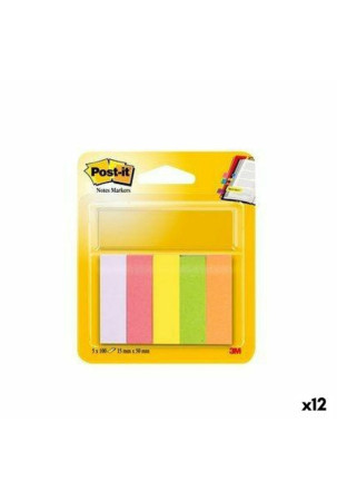 Lipnūs lapeliai Post-it 47,6 x 47,6 mm Spalvotas (12 vnt.)