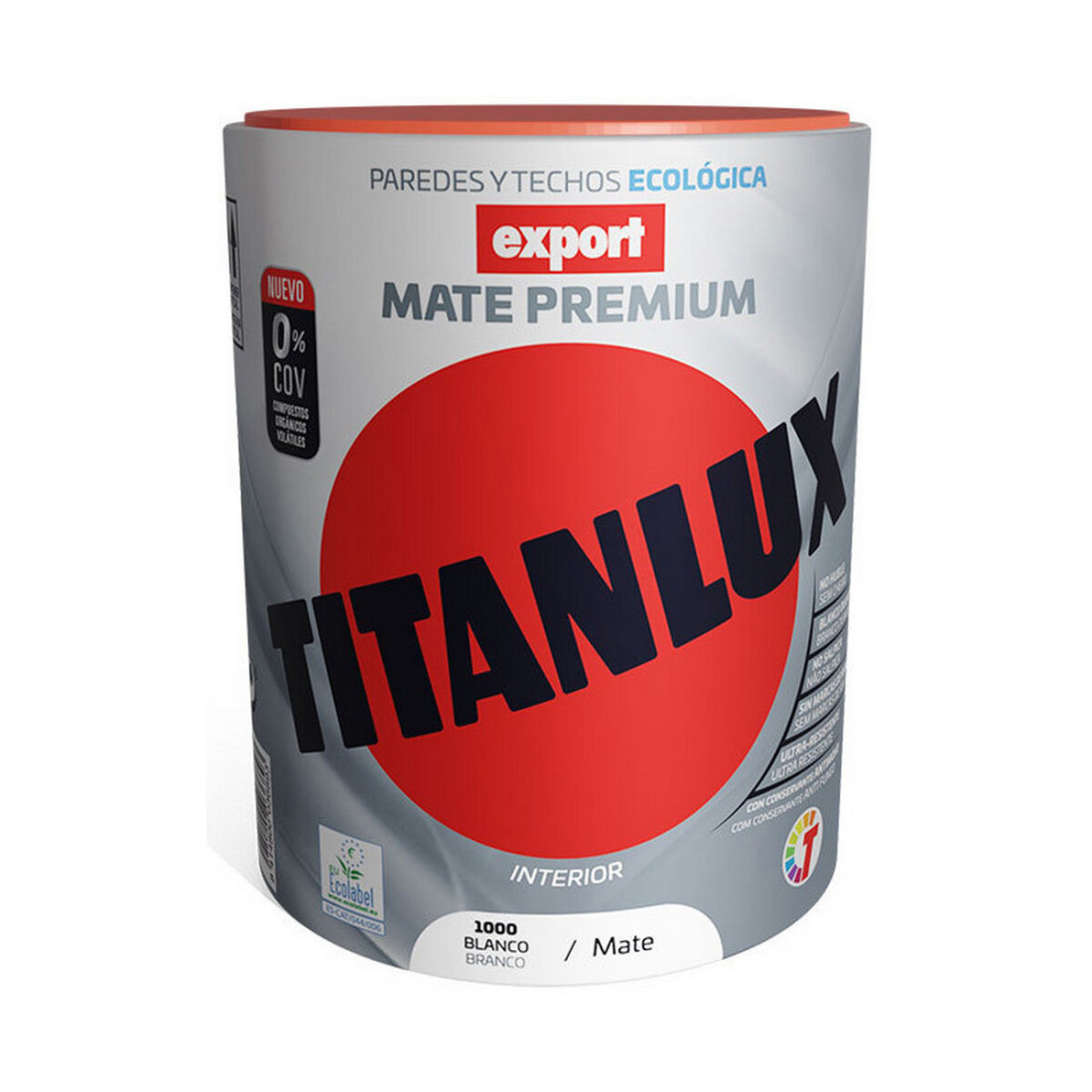 Vinilo dažai Titanlux Export f31110034 Lubos Siena Plaunamas Balta 750 ml Parafinas