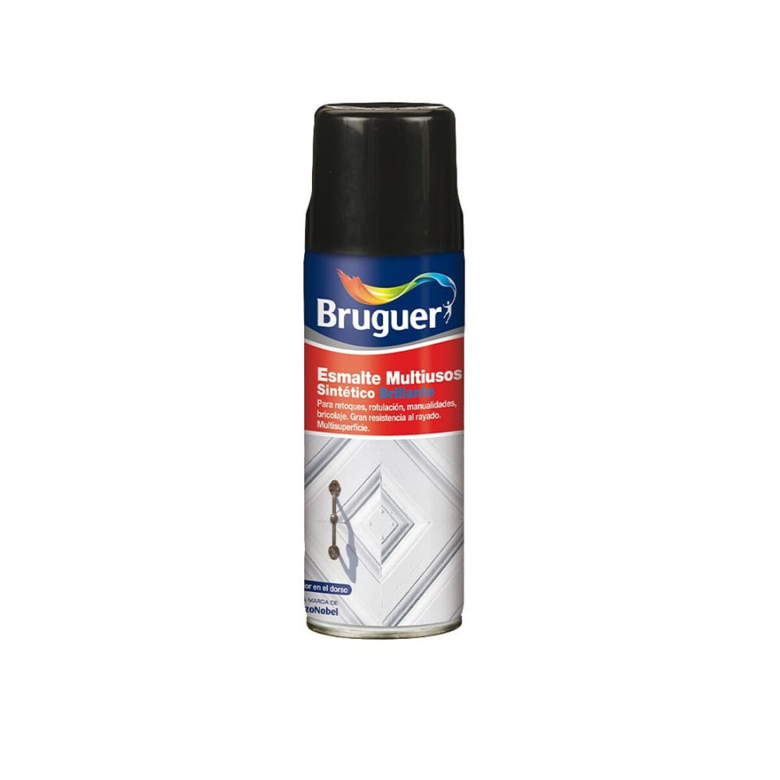 Sintetiniai emalio dažai Bruguer 5197993 Spray Daugkartinis naudojimas Juoda 400 ml Parafinas