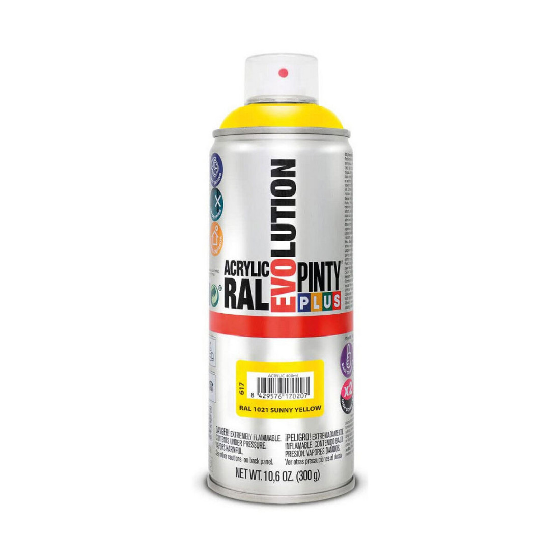 Purškiami dažai Pintyplus Evolution RAL 1021 400 ml Sunny Yellow