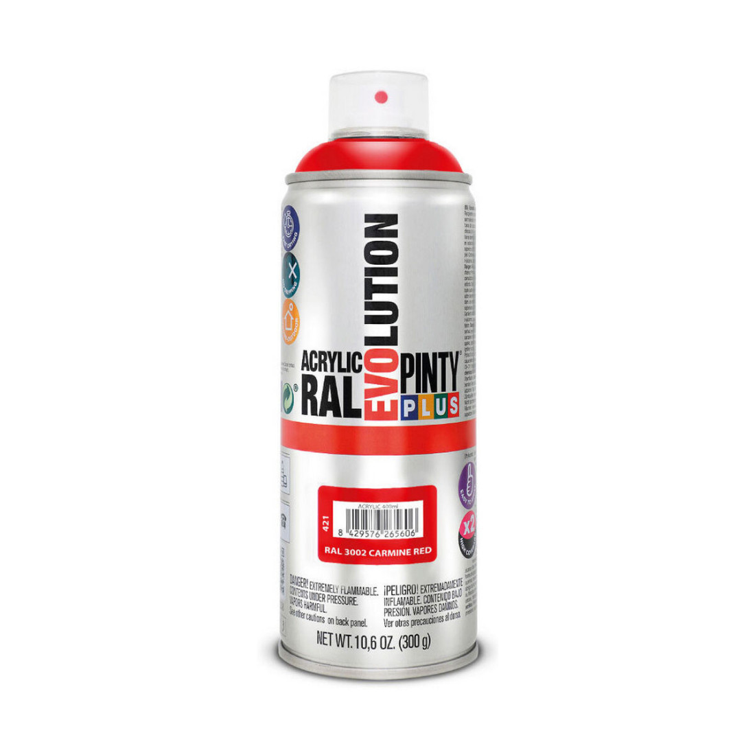 Purškiami dažai Pintyplus Evolution RAL 3002 400 ml Carmine Red