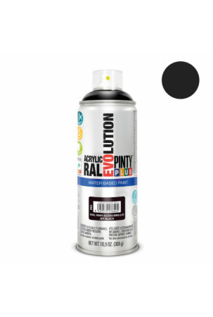 Purškiami dažai Pintyplus Evolution RAL 9005 Vandens pagrindu Jet Black 400 ml