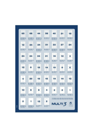 Etiketės spausdinimui MULTI 3 04727 Balta 100 Paklodės 99,1 x 34 mm