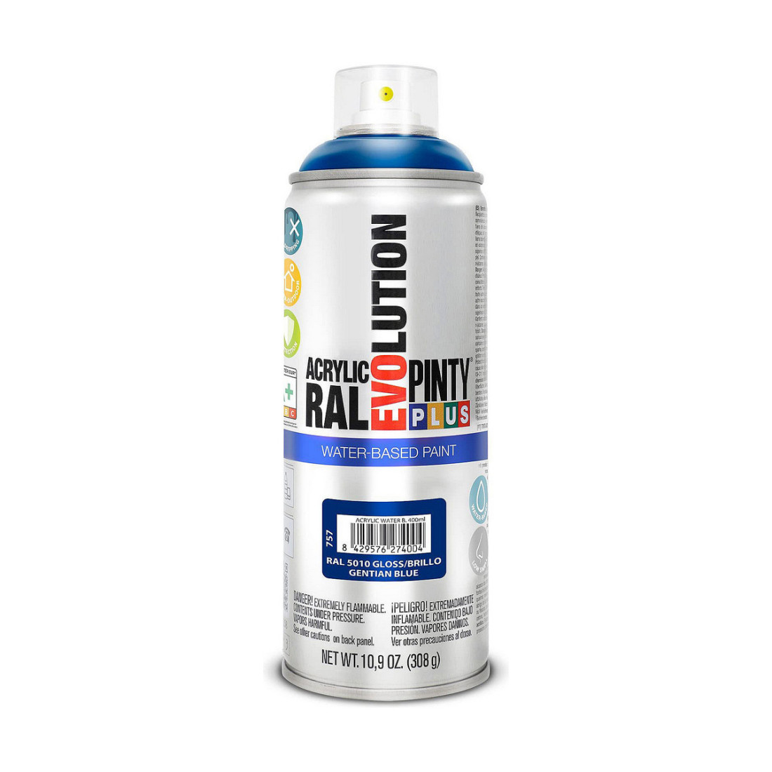 Purškiami dažai Pintyplus Evolution RAL 5010 Vandens pagrindu Gentian Blue 400 ml