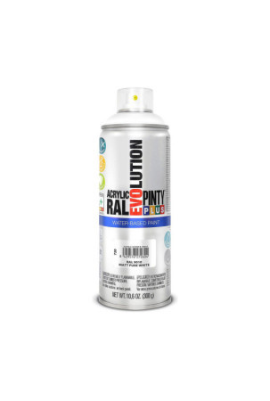 Purškiami dažai Pintyplus Evolution RAL 9010 Parafinas Vandens pagrindu Pure White 400 ml