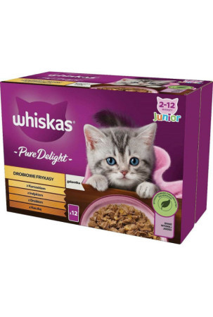 Kačių maistas Whiskas         Višta Turkija Antis Paukščiai 12 x 85 g