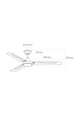 Lubinis ventiliatorius EDM 33982 Balta 60 W Ø 120 cm Mini industrinis