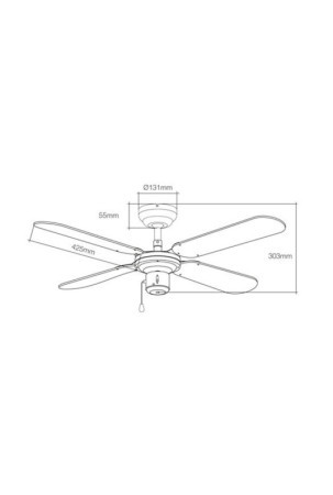 Lubinis ventiliatorius EDM 33802 Báltico Balta 50 W ø 102 cm