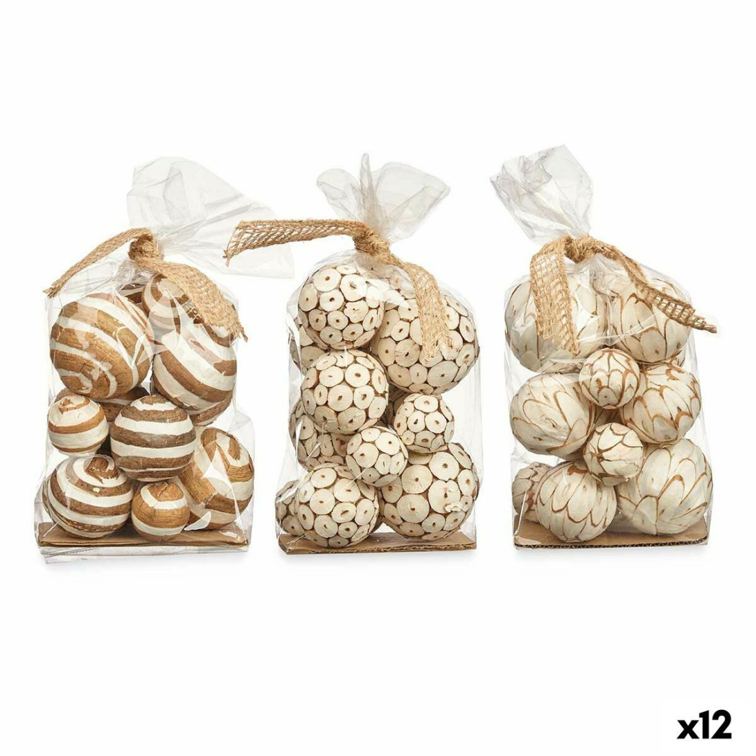 Set of Decorative Balls Balta Ruda (12 vnt.)