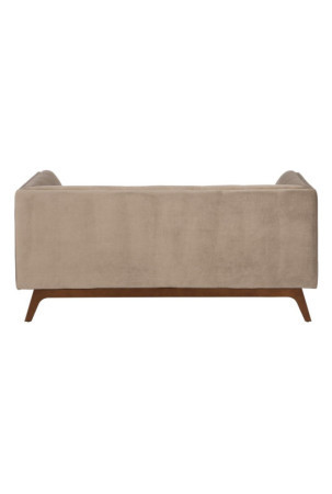 Sofa 156 x 81 x 72 cm Šampanas Sintetinis audinys Medžio Aksomas