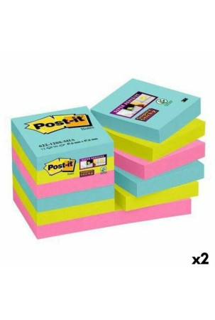 Lipnių lapukų rinkinys Post-it Super Sticky Spalvotas 12 Dalys 47,6 x 47,6 mm (2 vnt.)