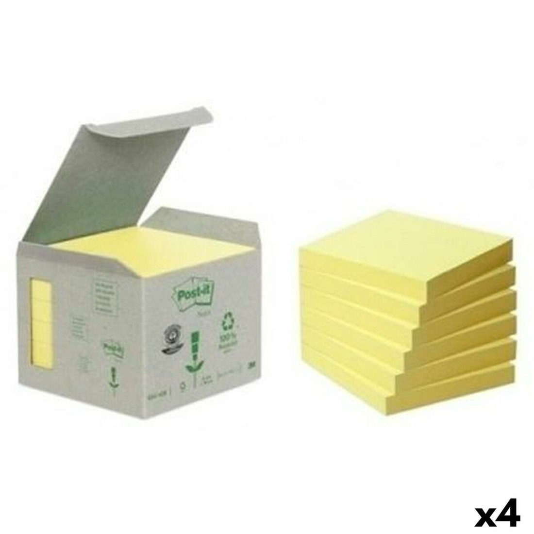 Lipnių lapukų rinkinys Post-it Geltona 6 Dalys 76 x 76 mm (4 vnt.)