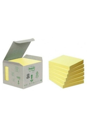 Lipnių lapukų rinkinys Post-it Geltona 6 Dalys 76 x 76 mm (4 vnt.)