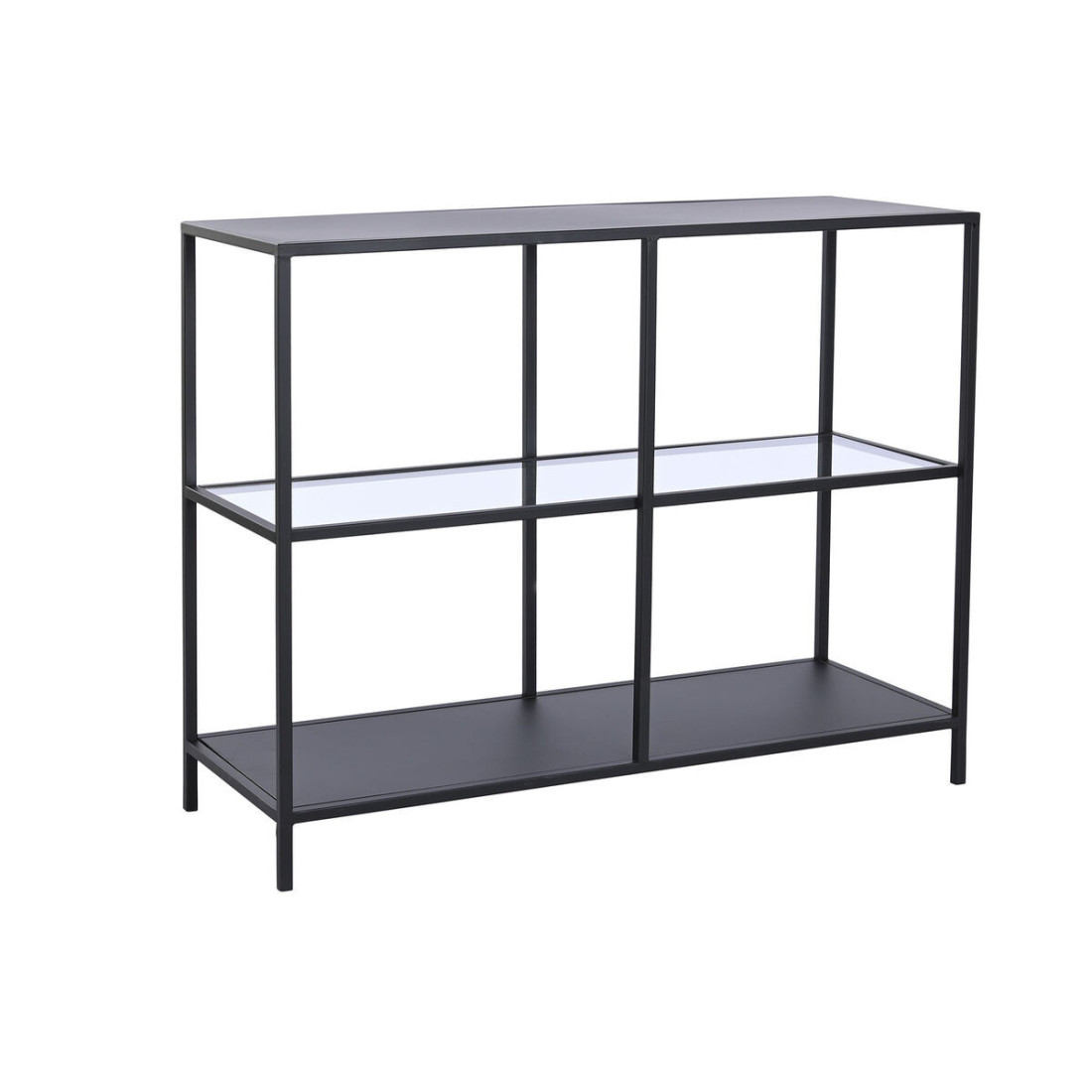 Console DKD Home Decor Juoda Metalinis Stiklas 100 x 35 x 80 cm