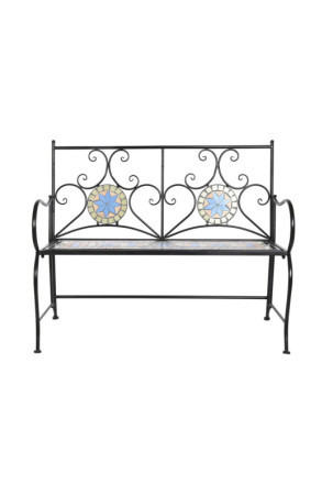 Suoliukas DKD Home Decor Juoda Spalvotas Mozaika 111 x 54 x 88 cm