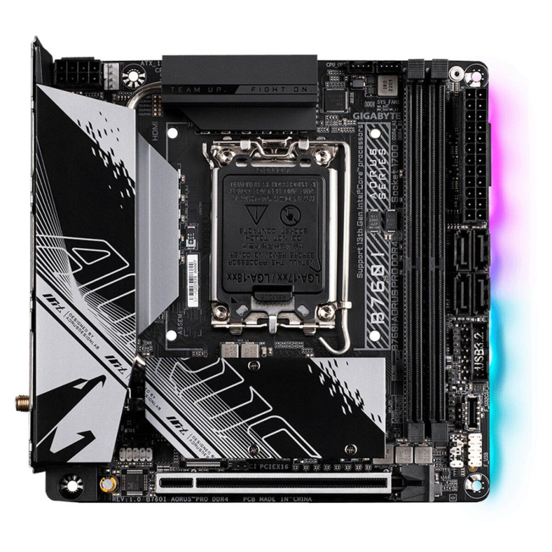 Pagrindinė plokštė Gigabyte B760I AORUS PRO DDR4