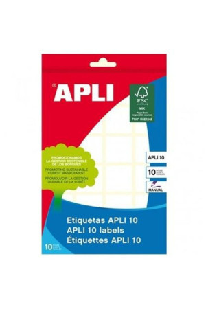 Etiketės Apli Balta 10 Paklodės 22 x 32 mm (10 vnt.)