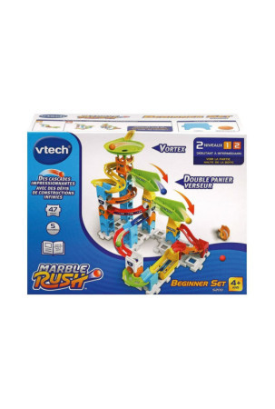 Marmuro rinkinys Vtech Marble Rush Marble Run - Beginner Set Lenktynių trasa + 4 metų Trasa su Rampomis 47 Dalys