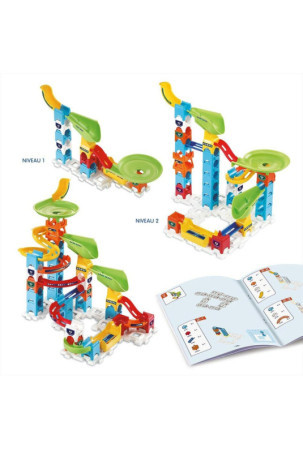 Marmuro rinkinys Vtech Marble Rush Marble Run - Beginner Set Lenktynių trasa + 4 metų Trasa su Rampomis 47 Dalys