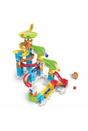 Marmuro rinkinys Vtech Marble Rush Marble Run - Beginner Set Lenktynių trasa + 4 metų Trasa su Rampomis 47 Dalys