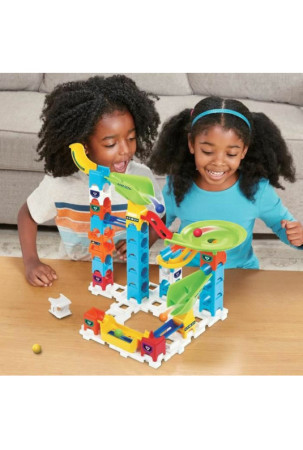 Marmuro rinkinys Vtech Marble Rush Marble Run - Beginner Set Lenktynių trasa + 4 metų Trasa su Rampomis 47 Dalys