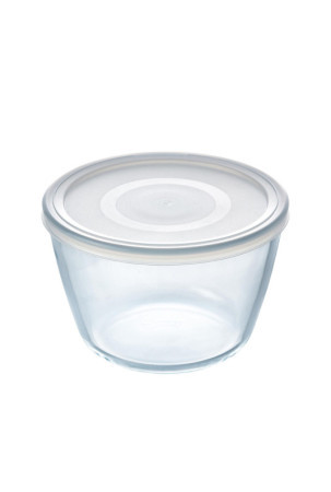 Apvali pietų dėžutė su dangteliu Pyrex Cook & Freeze 1,6 L 17 x 17 x 12 cm Skaidrus Silikoninis stiklas (4 vnt.)