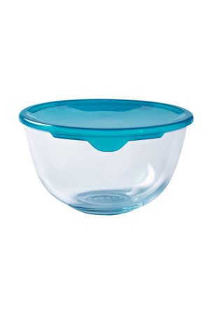 Apvali pietų dėžutė su dangteliu Pyrex Cook & Store 16 x 16 x 10 cm Mėlyna 1 L Silikoninis stiklas (3 vnt.)