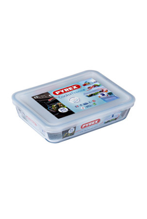 Stačiakampė priešpiečių dėžutė su dangteliu Pyrex Cook & Freeze 19 x 14 x 5 cm 800 ml Skaidrus Silikoninis stiklas (6 vnt.)