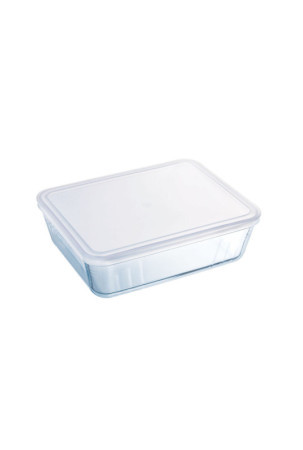 Stačiakampė priešpiečių dėžutė su dangteliu Pyrex Cook&freeze 28 x 23 x 10 cm 4,2 L Skaidrus stiklas Silikoninis (3 vnt.)