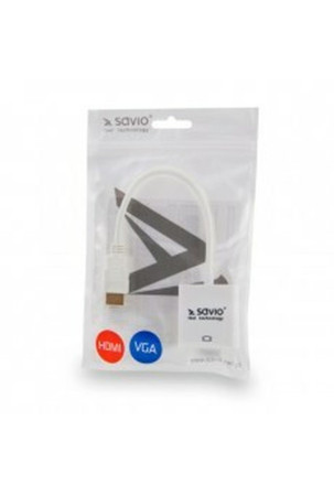 HDMI - VGA adapteris Savio CL-27B Balta